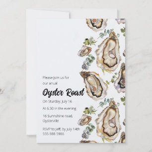Oyster Roast Wasserfarbe Einladung