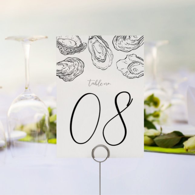 Oyster Shucking Party und Hochzeit Tischnummer (Von Creator hochgeladen)