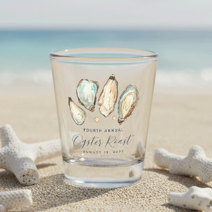 Oyster und Pearl Oyster Roast Gefallen Schnapsglas