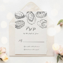 Oyster Wedding Response Cards RSVP Karte