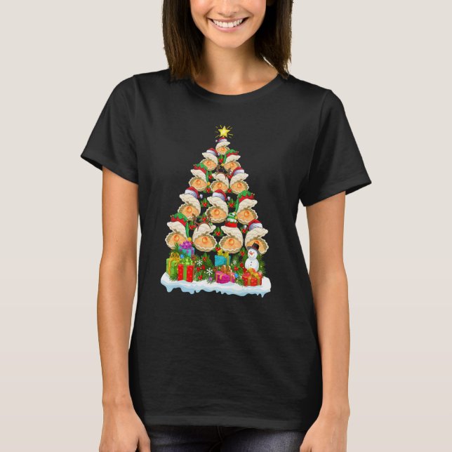 Oyster   Xmas Holiday   Oyster Christmas Tree T-Shirt (Vorderseite)