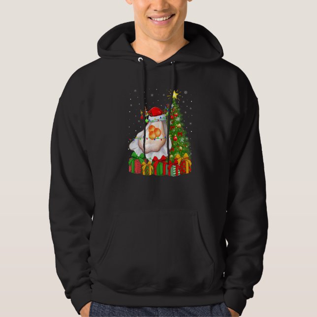 Oyster  Xmas Holiday Santa Oyster Christmas Tree Hoodie (Vorderseite)