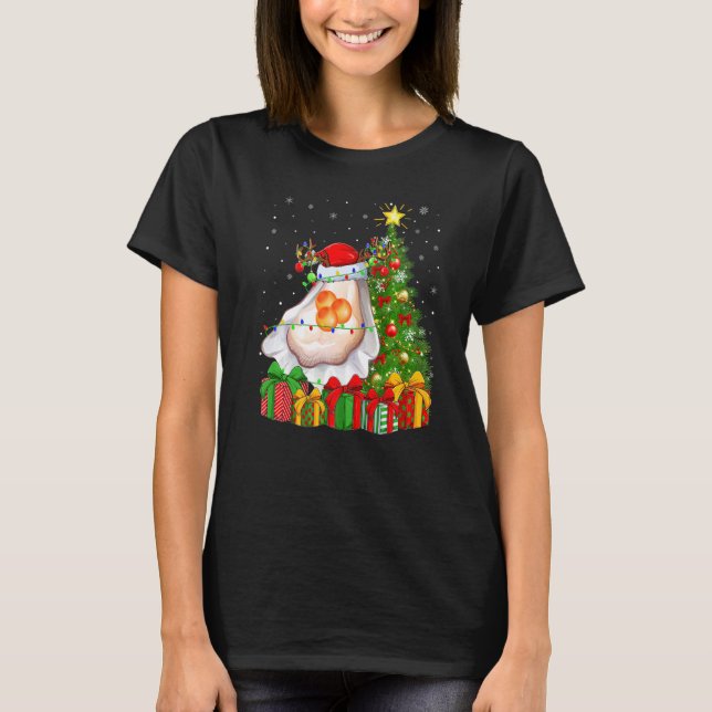 Oyster  Xmas Holiday Santa Oyster Christmas Tree T-Shirt (Vorderseite)