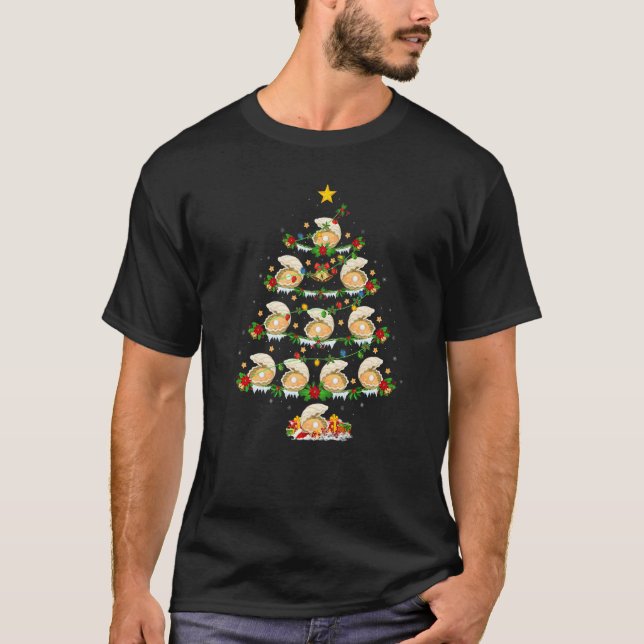 Oyster  Xmas Lights Oyster Christmas Tree T-Shirt (Vorderseite)