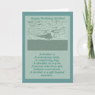 Oystercatcher Brother Birthday Card Karte