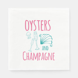 "Oysters & Champagne" Serviette