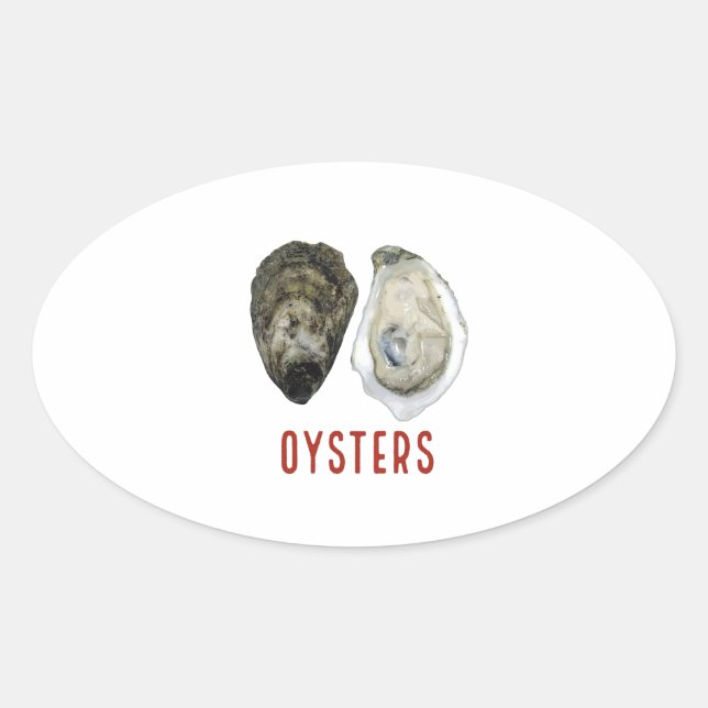 OYSTERS OVALER AUFKLEBER (Vorderseite)