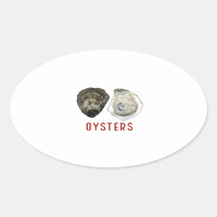 OYSTERS OVALER AUFKLEBER