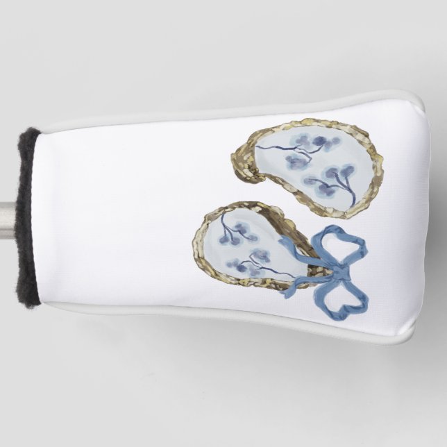 Oysters With Blue Bow Golf Head Cover Golf Headcover (Vorderseite)