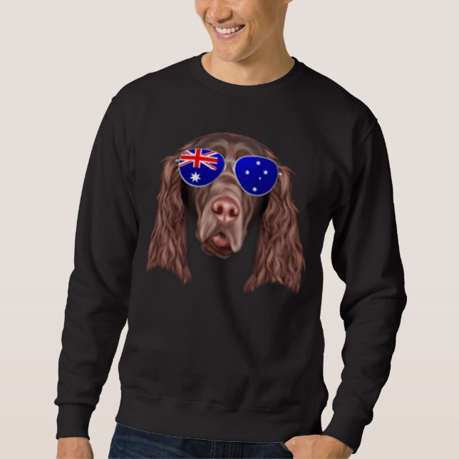 OZ Flag Field Spaniel Dog Australia Pocket Sweatshirt (Vorderseite)