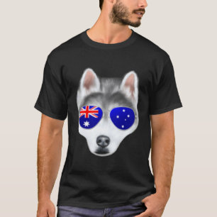 OZ-Flagge Siberian Husky Hund Australien Tasche T-Shirt
