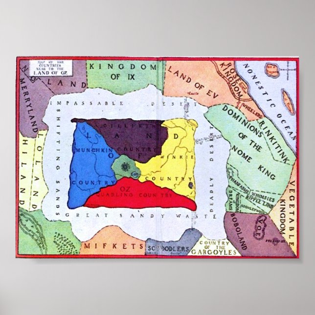 Oz-Karte Poster (Vorne)