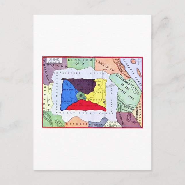 Oz-Karte Postkarte (Vorderseite)