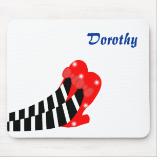 Oz rote Rubinschlappen auf Hexen-Computermauspad Mousepad