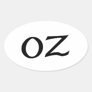 Oz Schwarzer Aufkleber
