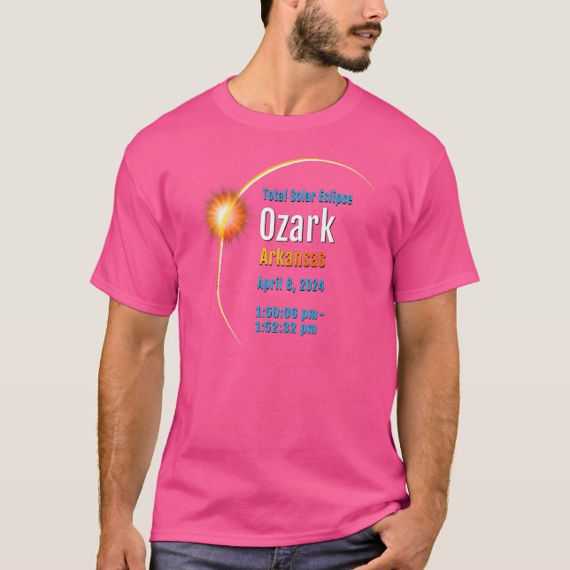 Ozark Arkansas Ar Total Solar Eclipse 2024 1 T-Shirt (Vorderseite)