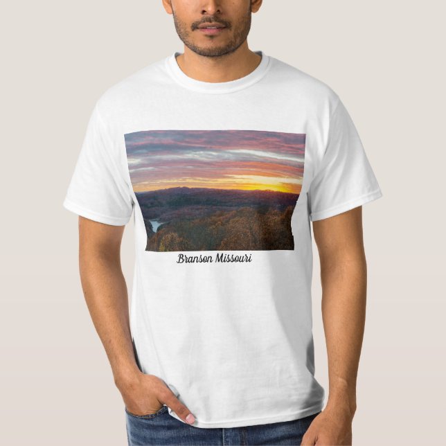 Ozark Berge Herbst Sonnenuntergang T - Shirt (Vorderseite)