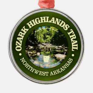 Ozark Highlands Trail (rd) Ornament Aus Metall
