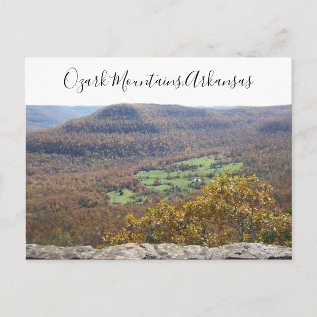 Ozark Mountains Arkansas Travel Fall Bäume Postkarte (Vorderseite)
