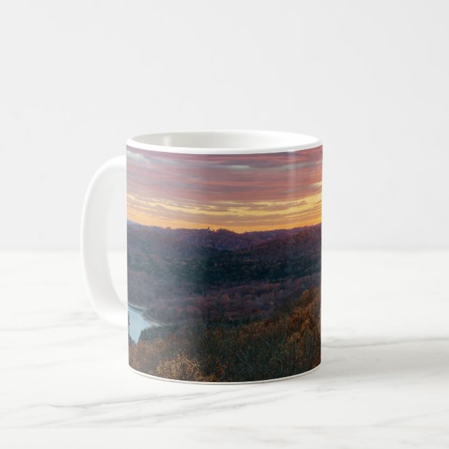 Ozark Mountains Herbst Sonnenuntergang Kaffeepause Kaffeetasse (Vorderseite Links)