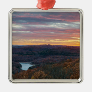 Ozark Mountains Herbst Sonnenuntergang Ornament Aus Metall