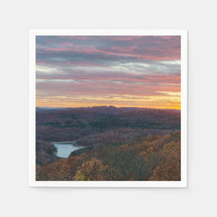 Ozark Mountains Herbst Sonnenuntergang Papier Napk Serviette
