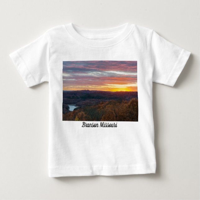 Ozark Mountains Herbst Sunset Baby T - Shirt (Vorderseite)