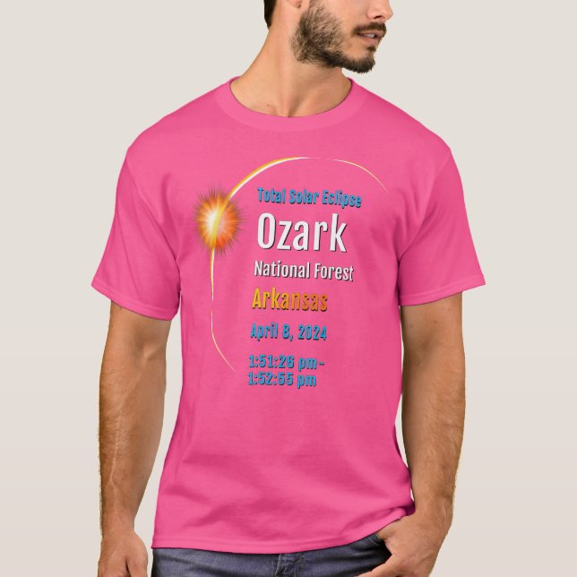 Ozark National Forest Ar Total Solar Eclipse 2024 T-Shirt (Vorderseite)