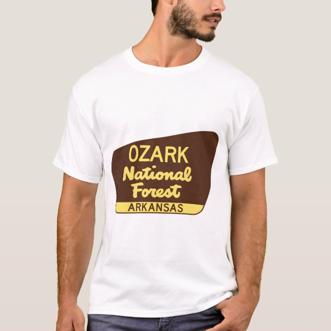 Ozark National Forest Arkansas Park Sign � Secrets T-Shirt (Vorderseite)
