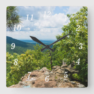 Ozark National Forest Cliff View Wall Clock Quadratische Wanduhr