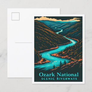 Ozark National Landschaftlich Riverways Travel Postkarte