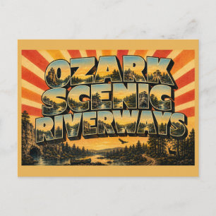 Ozark National Scenic Riverways MO Vintage Reise  Postkarte