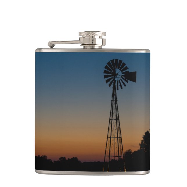 Ozark Windmill Sunset Flachmann (Vorderseite)