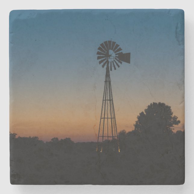 Ozark Windmill Sunset Steinuntersetzer (Vorderseite)