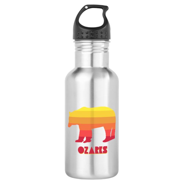 Ozarks Bear Edelstahlflasche (Vorderseite)
