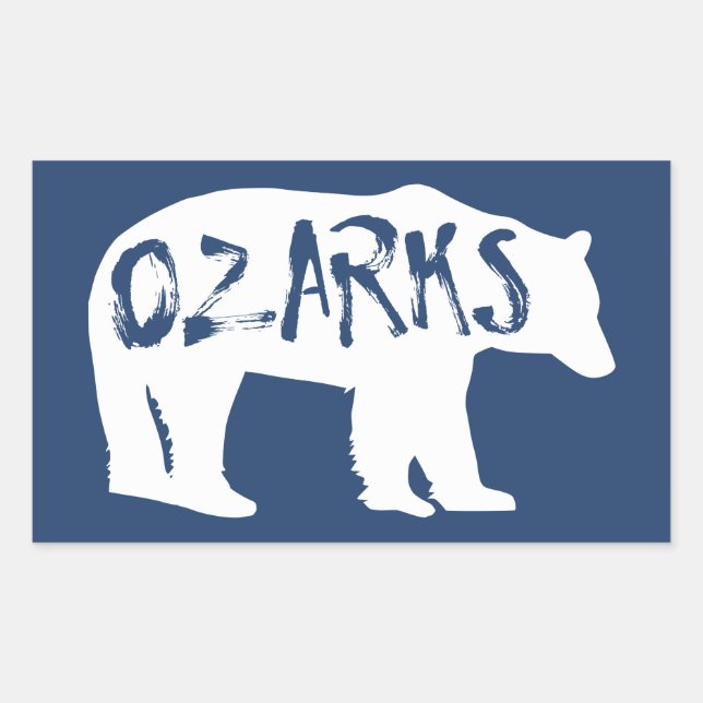 Ozarks Bear Rechteckiger Aufkleber (Vorderseite)