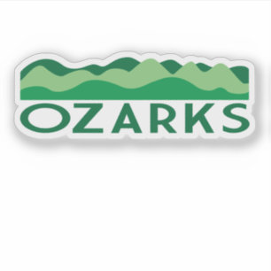 Ozarks mit Hügeln Grafik Arkansas Missouri Aufkleber