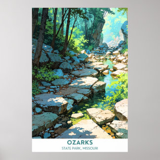 Ozarks Staat Park, Missouri Poster