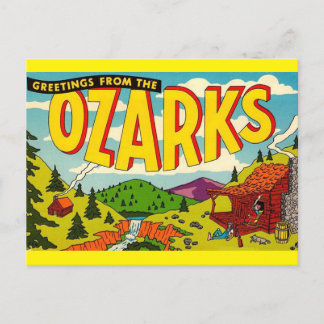 OZARKS Vintage Reise Postkarte