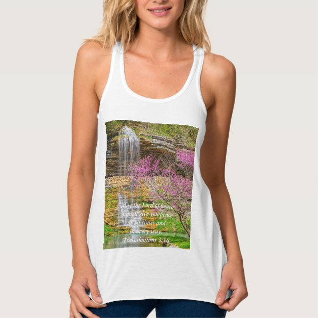 Ozarks Wasserfall Spring Bluff Bible Verse Tank To Top (Vorderseite)