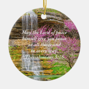 Ozarks Waterfall Spring Bluff Keramik Ornament