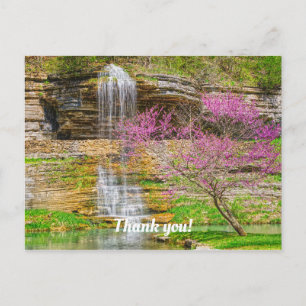 Ozarks Waterfall Spring Bluff Postkarte