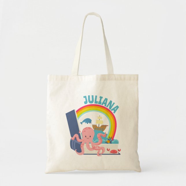 Ozean-Abenteuer-Buch-Tasche Tragetasche (Vorne)