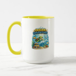 Ozean-Abenteuer Süße Meeresschildkröte Kaffeetasse