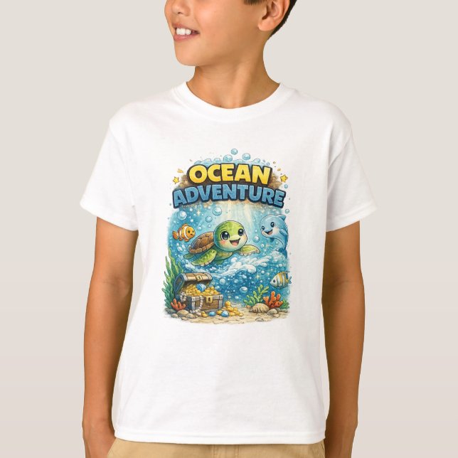 Ozean-Abenteuer T-Shirt (Vorderseite)