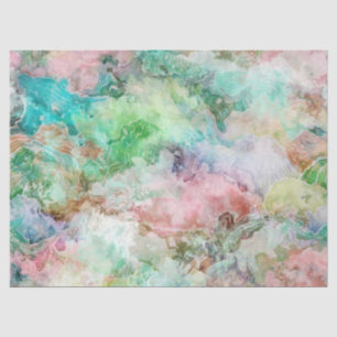 Ozean-Abstrakt-Wasserfarbe-Grunge-Muster Seidenpapier