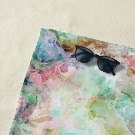 Ozean-Abstrakt-Wasserfarbe-Grunge-Muster  Strandtuch