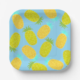 Ozean Ananas Himmel Muster Pappteller