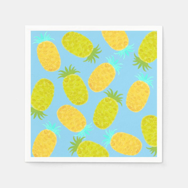 Ozean Ananas Himmel Muster  Serviette (Vorderseite)