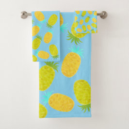 Ozean-Ananas-Muster Badhandtuch Set
